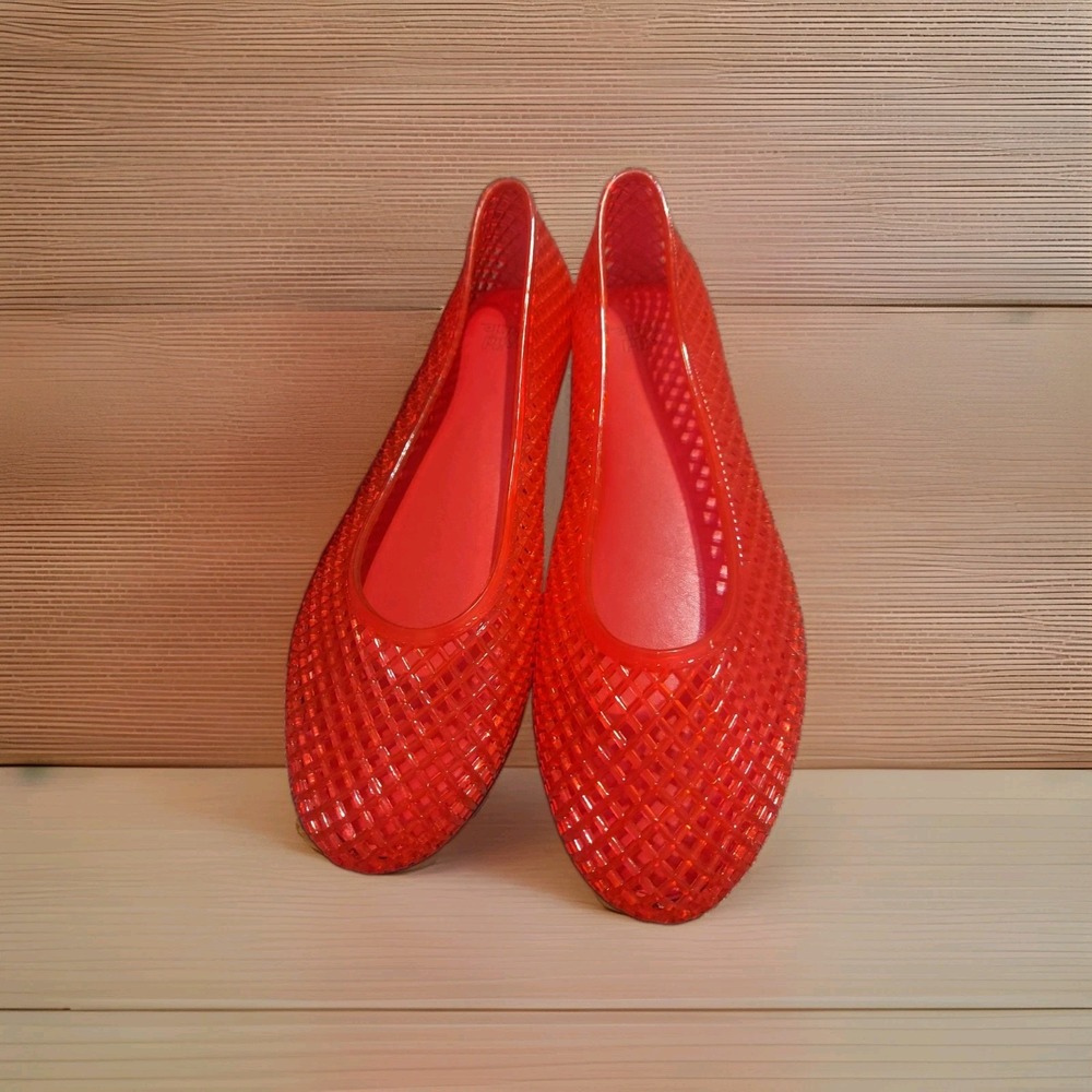 Wild Fable Isabella Jelly Flats Red Sz 7 Y2k Shoes Fashion Waterproof Cruise